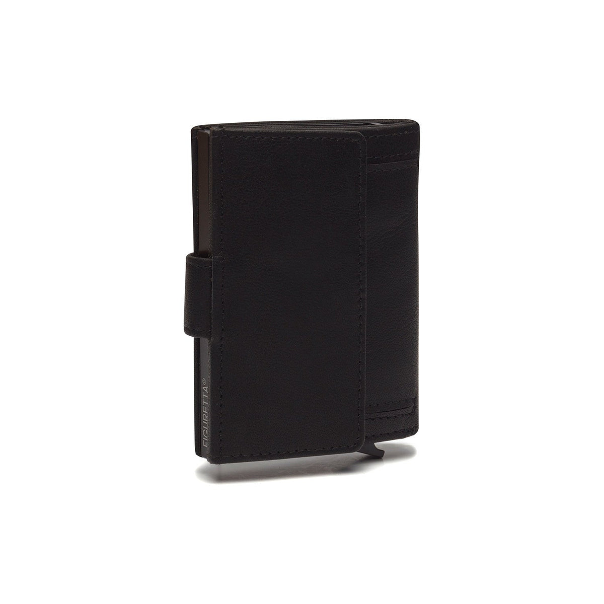 Hannover Full-Grain Leather Card Holder نسائي - Structured Side Profile Showing Gusset Depth &amp; Expansion Capacity