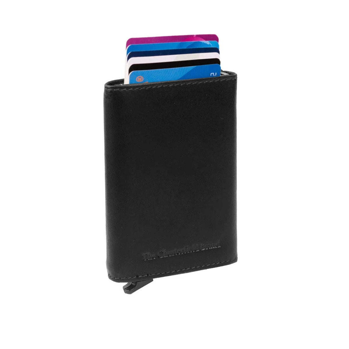 Lancaster Full-Grain Leather Card Holder نسائي in Classic 100% Full-Grain Leather - Full Exterior Front Profile View | Buy Online