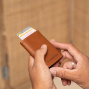 Lancaster Full-Grain Leather Card Holder نسائي – alternate product view 2