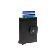 Lesina Full-Grain Leather Card Holder نسائي in Classic 100% Full-Grain Leather - Full Exterior Front Profile View | Buy Online