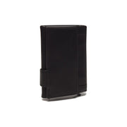Solid Antique Brass Hardware &amp; Heavy-Duty Dual Zipper Detail on Mannheim Full-Grain Leather Card Holder نسائي