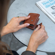Mannheim Full-Grain Leather Card Holder نسائي – alternate product view 3