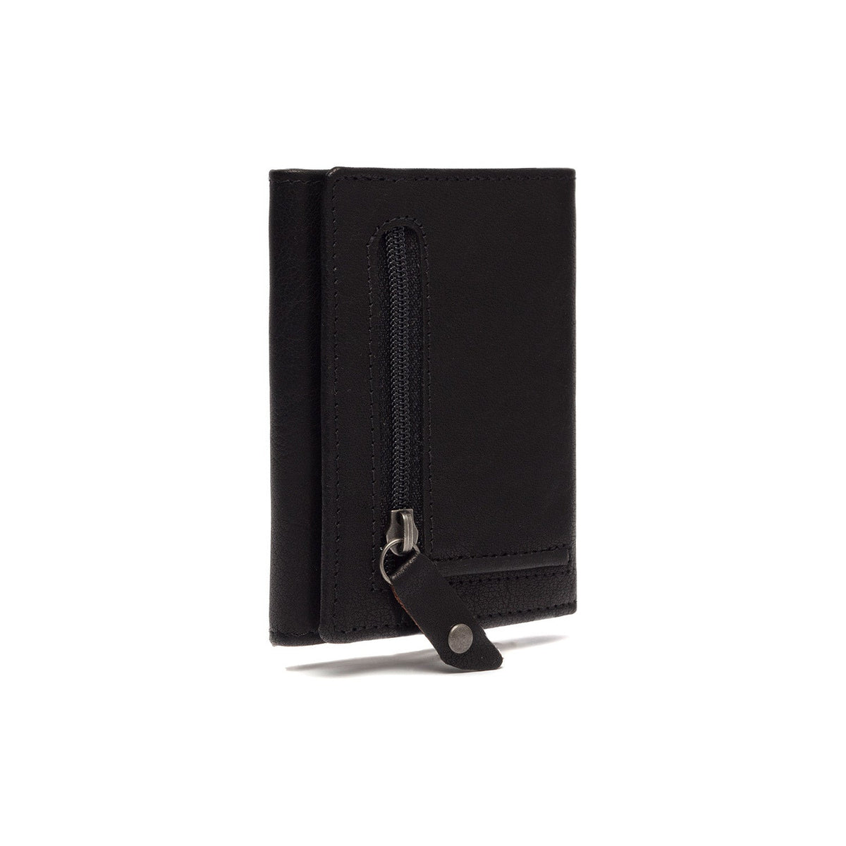 
Solid Antique Brass Hardware & Heavy-Duty Dual Zipper Detail on Paris جلد طبيعي فل جرين حافظة بطاقات