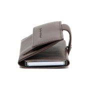 
Solid Antique Brass Hardware & Heavy-Duty Dual Zipper Detail on Varrano جلد طبيعي فل جرين حافظة بطاقات