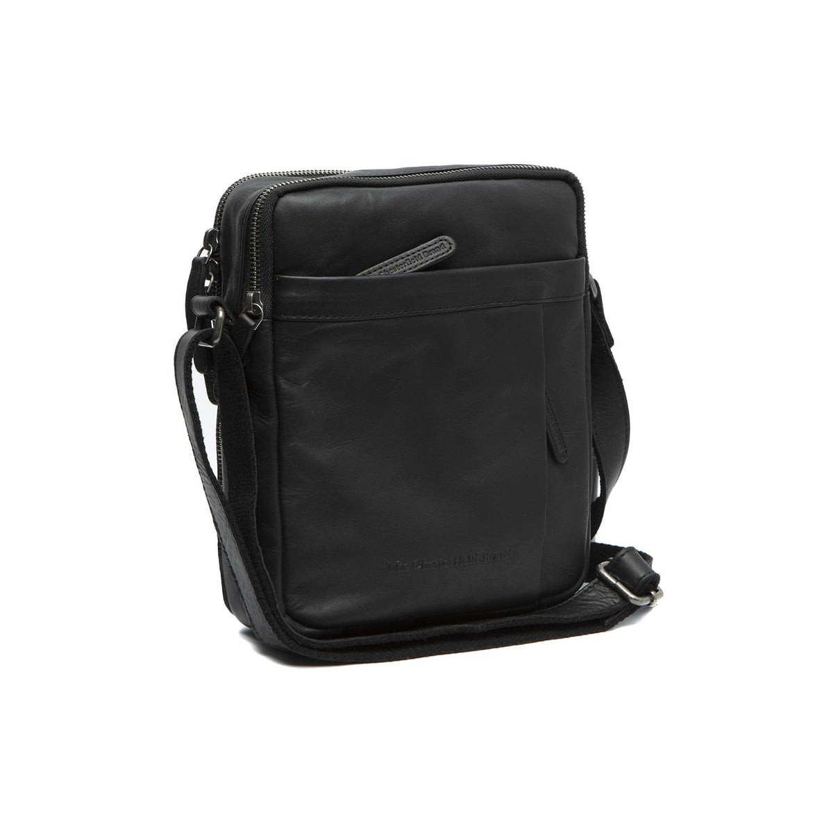Alva Full-Grain Leather Crossbody Bag رجالي in Classic 100% Full-Grain Leather - Full Exterior Front Profile View | Buy Online
