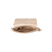 Ann Full-Grain Leather Crossbody Bag نسائي - Structured Side Profile Showing Gusset Depth &amp; Expansion Capacity