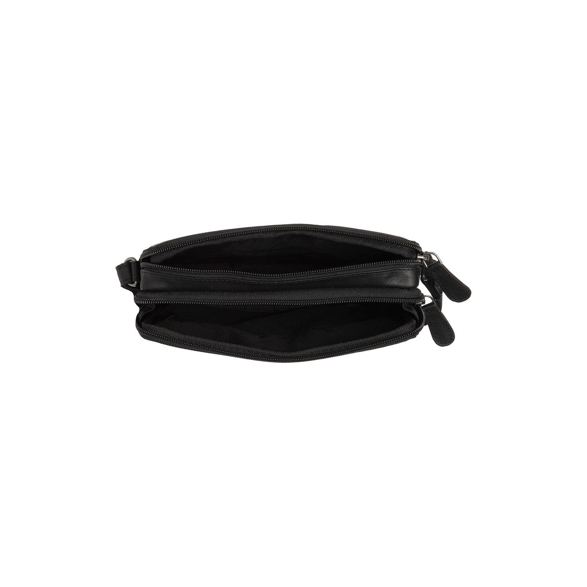 Solid Antique Brass Hardware &amp; Heavy-Duty Dual Zipper Detail on Ellon Full-Grain Leather Crossbody Bag نسائي