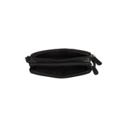 Solid Antique Brass Hardware &amp; Heavy-Duty Dual Zipper Detail on Ellon Full-Grain Leather Crossbody Bag نسائي
