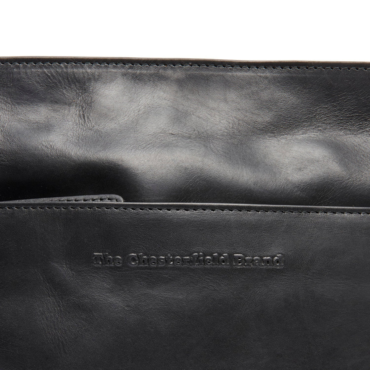 Classic 100% Full-Grain leather Bag - Rear Perspective Showing Reinforced Leather Straps &amp; Stitching
