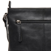 Lunton Full-Grain Leather Crossbody Bag نسائي - Structured Side Profile Showing Gusset Depth &amp; Expansion Capacity