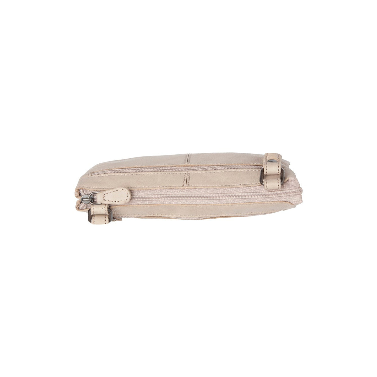 Osaka Full-Grain Leather Crossbody Bag نسائي - Structured Side Profile Showing Gusset Depth &amp; Expansion Capacity