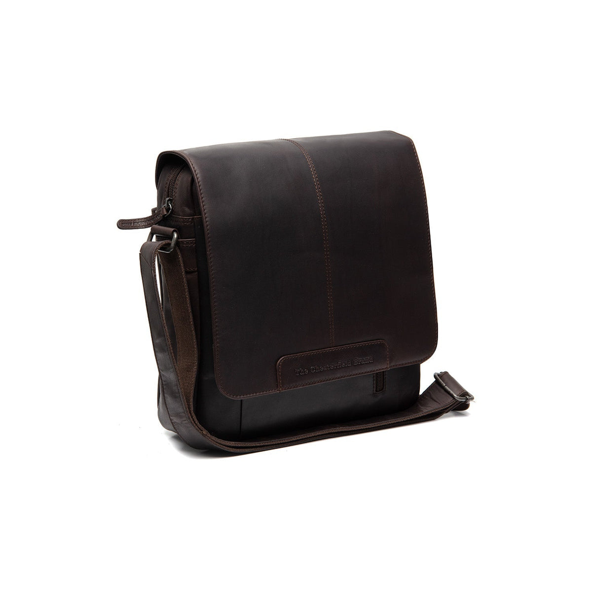 Brown Leather Crossbody Bag Raphael, front view