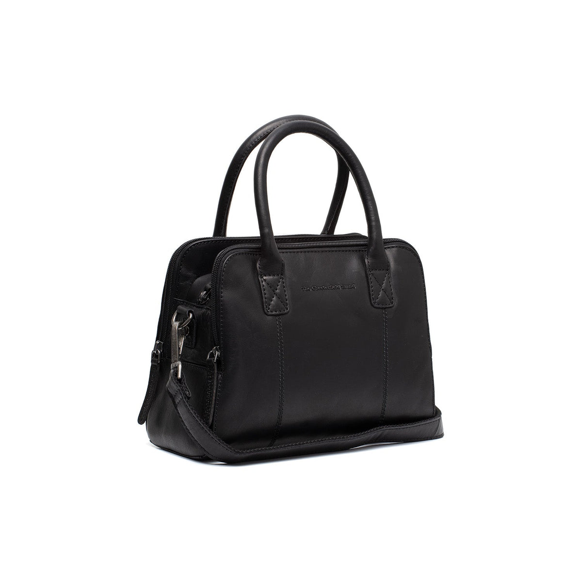 Ezra Full-Grain Leather Handbag نسائي in Classic 100% Full-Grain Leather - Front Profile View &amp; Tailored Silhouette | Buy Online