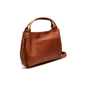 Tailored Rib Cuffs &amp; Hem Craftsmanship Construction Detail on Fioline Full-Grain Leather Handbag نسائي