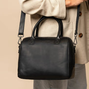 Classic 100% Full-Grain leather Goods - Back View Showing Tailored Shoulder Fit &amp; Clean Hemline