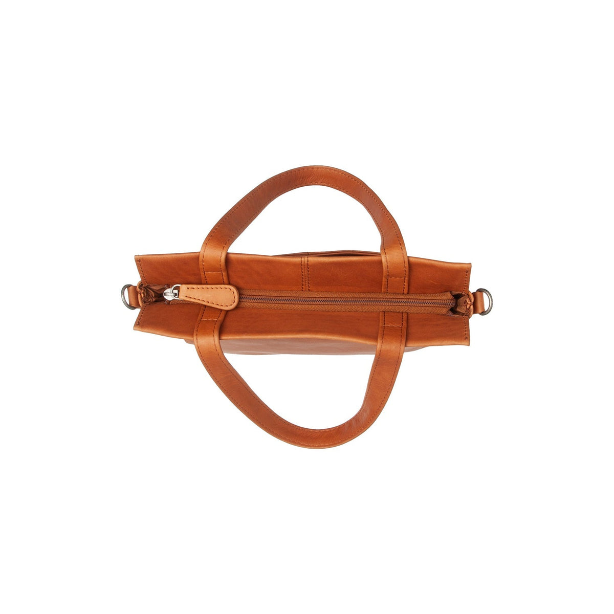 Rivington Full-Grain Leather Handbag - Lateral Side Profile View Showing Sleeve Cut & Athletic Taper Fit