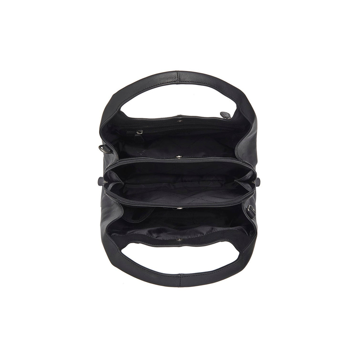 Tailored Rib Cuffs & Hem Craftsmanship Construction Detail on Salina Full-Grain Leather Handbag