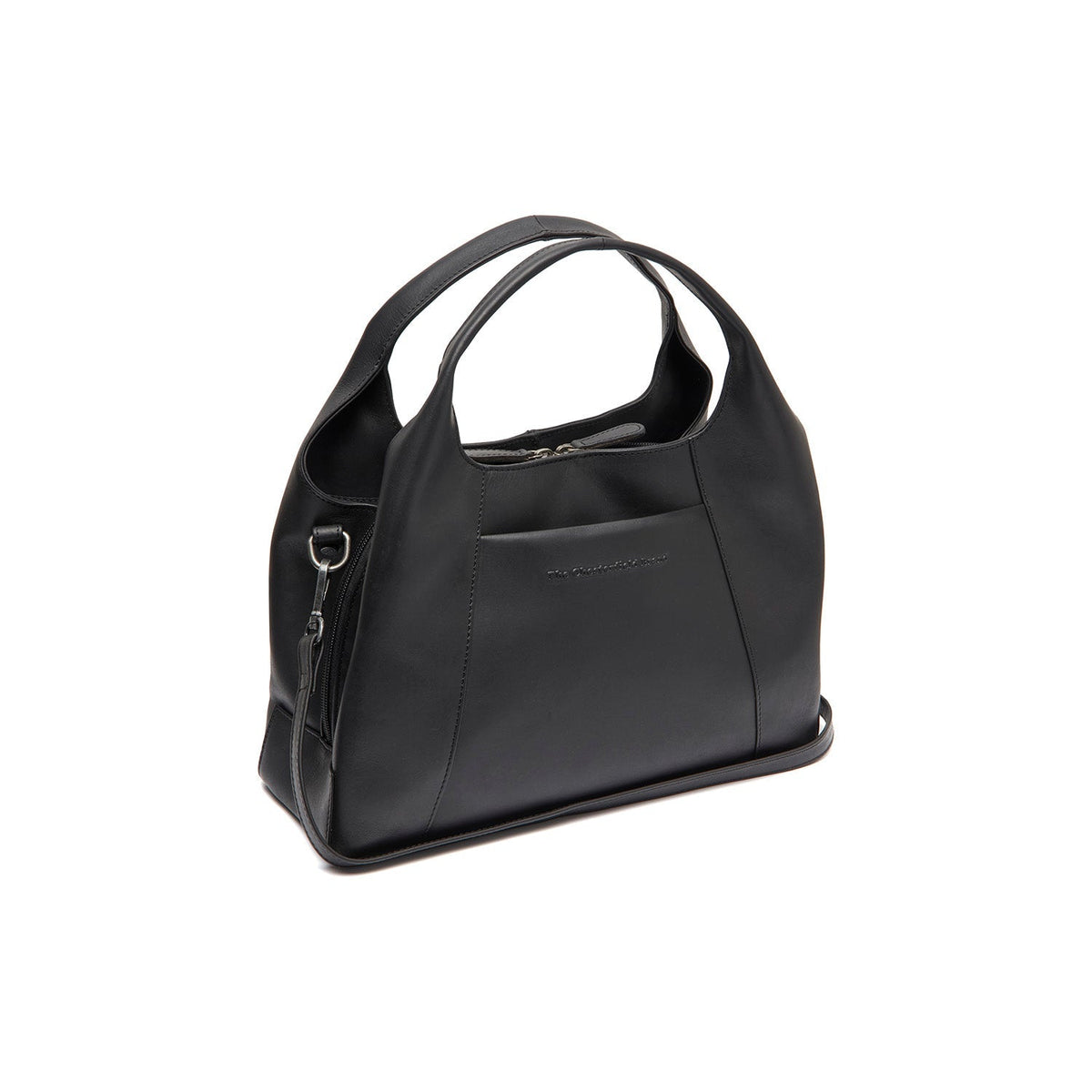 Salina Full-Grain Leather Handbag in Classic 100% Full-Grain Leather - Front Profile View & Tailored Silhouette | Buy Online