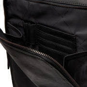 Solid Antique Brass Hardware &amp; Heavy-Duty Dual Zipper Detail on Jasper Full-Grain Leather Laptop Backpack نسائي