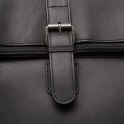 Solid Antique Brass Hardware &amp; Heavy-Duty Dual Zipper Detail on Larsson Full-Grain Leather Laptop Backpack نسائي