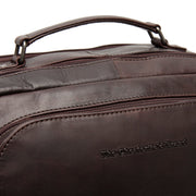 
Brown Leather Laptop Backpack Lennox, detail view 4