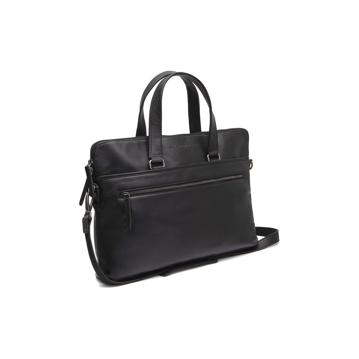 Elvas Full-Grain Leather Laptop Bag نسائي in Classic 100% Full-Grain Leather - Full Exterior Front Profile View | Buy Online