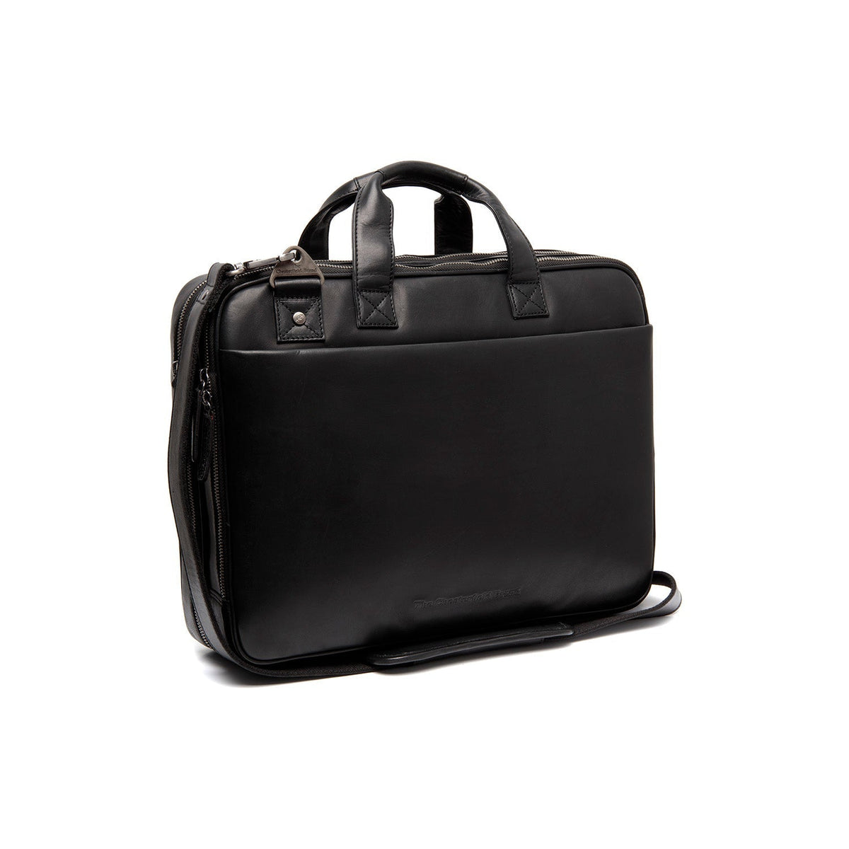 Iseo Full-Grain Leather Laptop Bag رجالي in Classic 100% Full-Grain Leather - Full Exterior Front Profile View | Buy Online