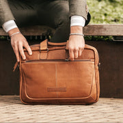 Seth Full-Grain Leather Laptop Bag رجالي – alternate product view 2