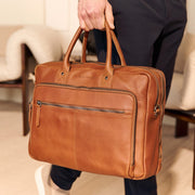Tacama Full-Grain Leather Laptop Bag نسائي – alternate product view 2