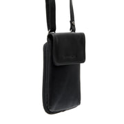 Langley Full-Grain Leather Phone Bag نسائي in Classic 100% Full-Grain Leather - Front Profile View &amp; Tailored Silhouette | Buy Online