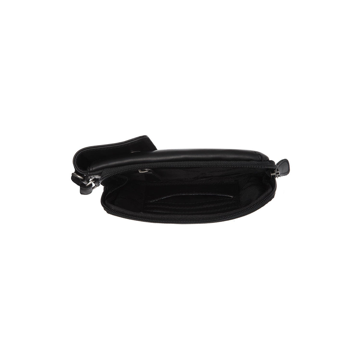 Langley Full-Grain Leather Phone Bag نسائي - Lateral Side Profile View Showing Sleeve Cut &amp; Athletic Taper Fit