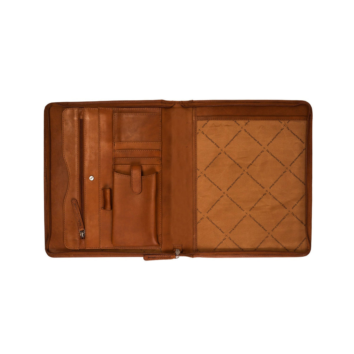 Cognac Leather Portfolio Barnet نسائي, detail view 1