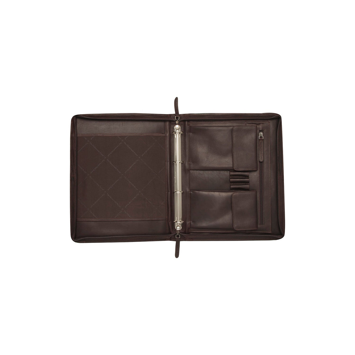Styled Fit Perspective of Leather Portfolio Moreton نسائي on Model - Natural Daylight Drape