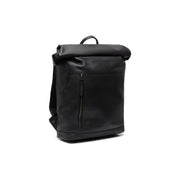 Mazara Full-Grain Leather Roll-top Backpack نسائي in Classic 100% Full-Grain Leather - Full Exterior Front Profile View | Buy Online