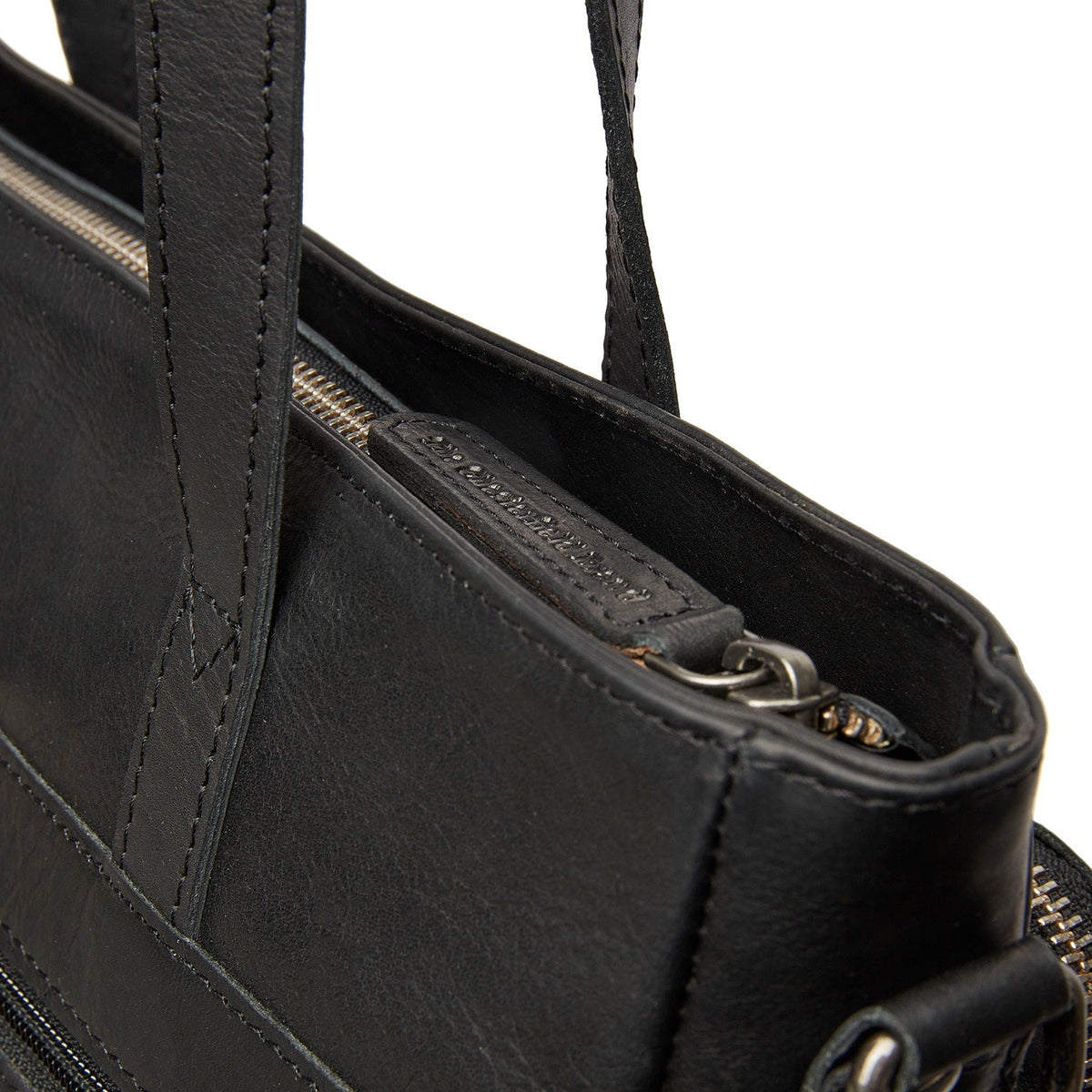 Alicante Full-Grain Leather Shopper نسائي - Structured Side Profile Showing Gusset Depth &amp; Expansion Capacity