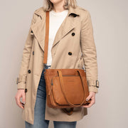 Alicante Full-Grain Leather Shopper نسائي – alternate product view 3