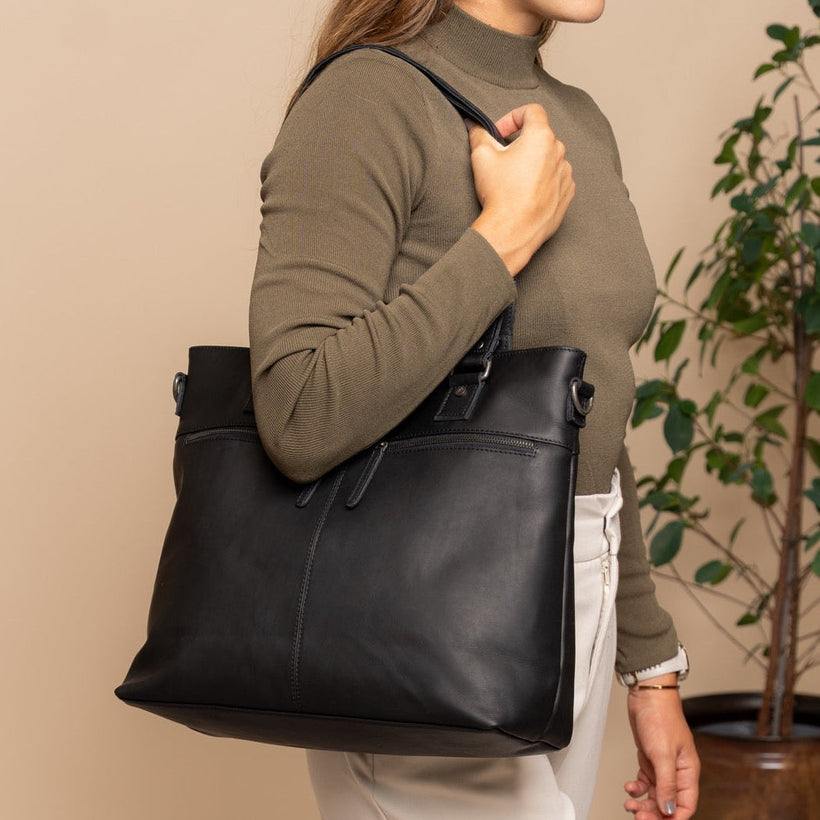 Rome Full-Grain Leather Shopper نسائي