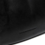 Alexandria Full-Grain Leather Shoulder Bag نسائي - Structured Side Profile Showing Gusset Depth &amp; Expansion Capacity