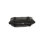 Belgrado Full-Grain Leather Shoulder Bag نسائي - Structured Side Profile Showing Gusset Depth &amp; Expansion Capacity