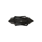Branson Full-Grain Leather Shoulder Bag نسائي - Structured Side Profile Showing Gusset Depth &amp; Expansion Capacity