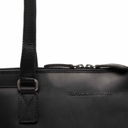 Classic 100% Full-Grain leather Bag - Rear Perspective Showing Reinforced Leather Straps &amp; Stitching