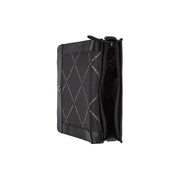 Osuna Full-Grain Leather Shoulder Bag نسائي - Structured Side Profile Showing Gusset Depth &amp; Expansion Capacity