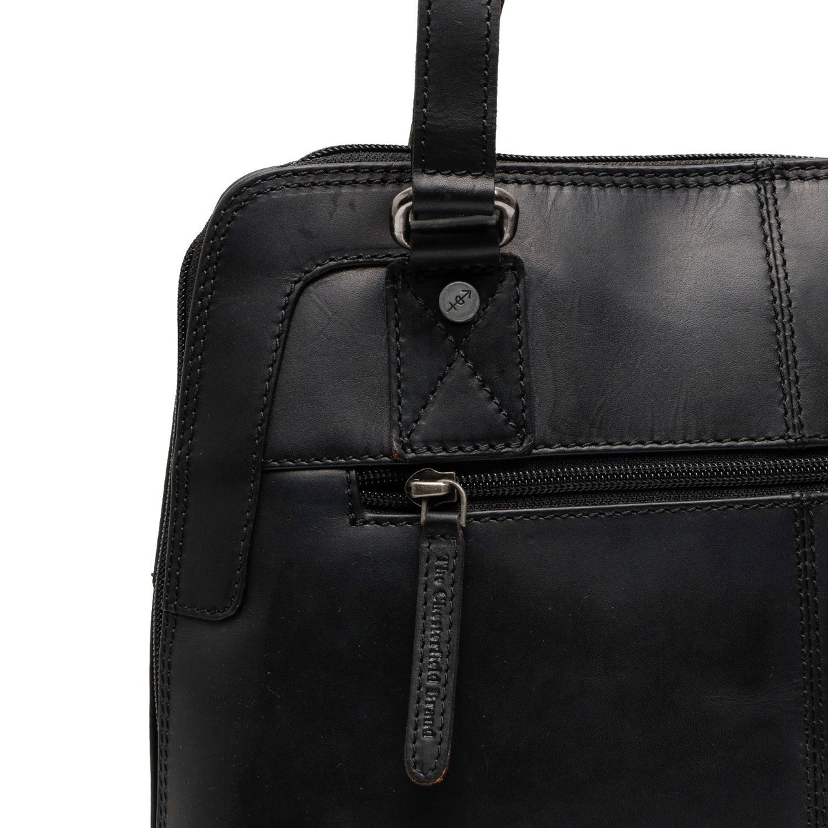 Seron Full-Grain Leather Shoulder Bag نسائي - Structured Side Profile Showing Gusset Depth &amp; Expansion Capacity