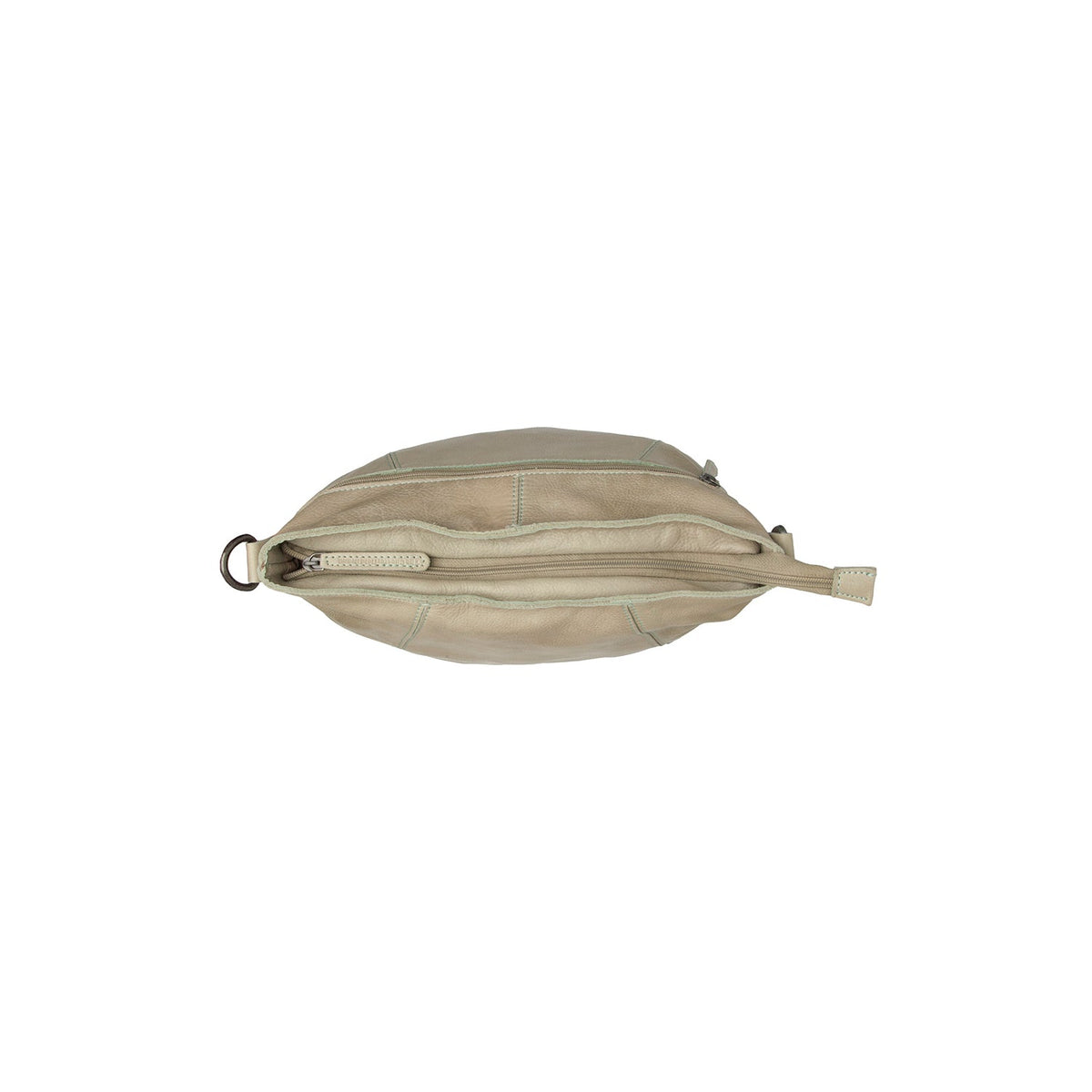 Sintra Full-Grain Leather Shoulder Bag نسائي - Structured Side Profile Showing Gusset Depth &amp; Expansion Capacity
