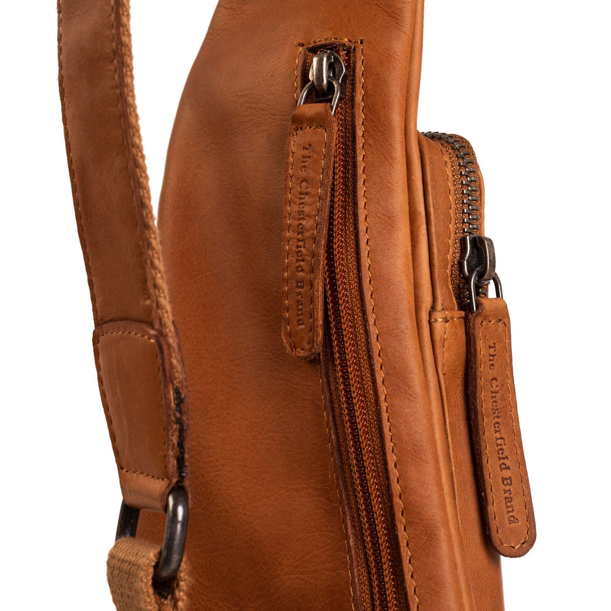 Cognac Leather Sling Bag Logan نسائي, detail view 3