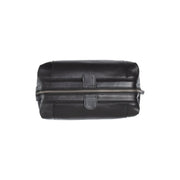 Biassa Full-Grain Leather Toiletry Bag نسائي - Lateral Side Profile View Showing Sleeve Cut &amp; Athletic Taper Fit