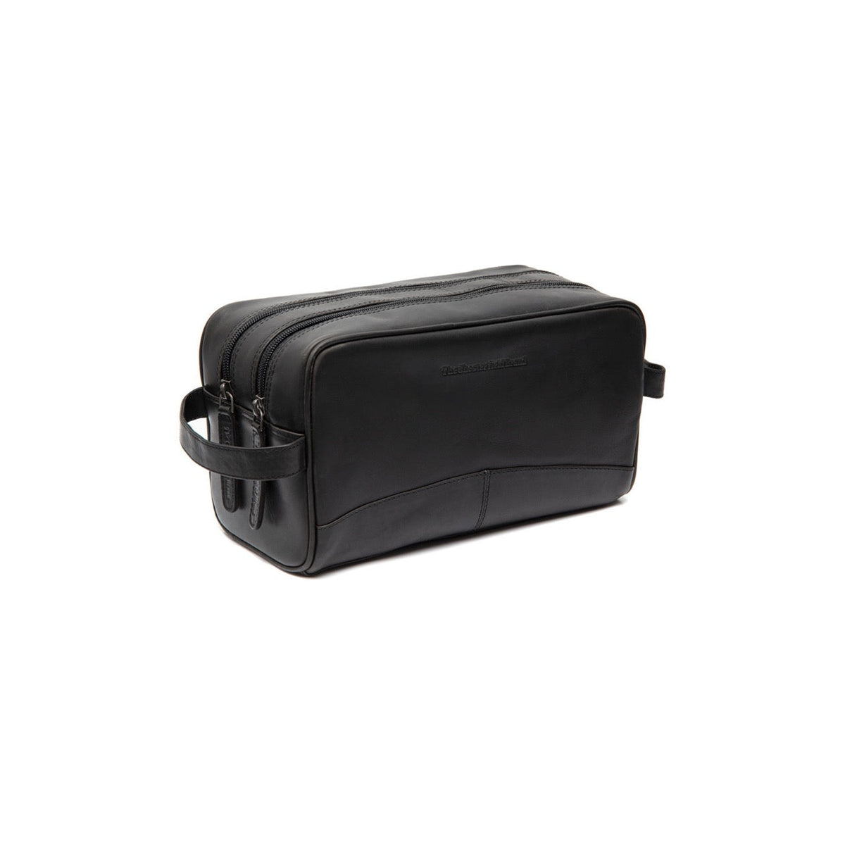 Stacey Full-Grain Leather Toiletry Bag نسائي in Classic 100% Full-Grain Leather - Front Profile View &amp; Tailored Silhouette | Buy Online