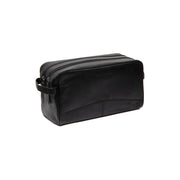 Stefan Full-Grain Leather Toiletry Bag نسائي in Classic 100% Full-Grain Leather - Front Profile View &amp; Tailored Silhouette | Buy Online