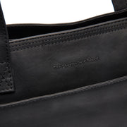 Classic 100% Full-Grain leather Bag - Rear Perspective Showing Reinforced Leather Straps &amp; Stitching
