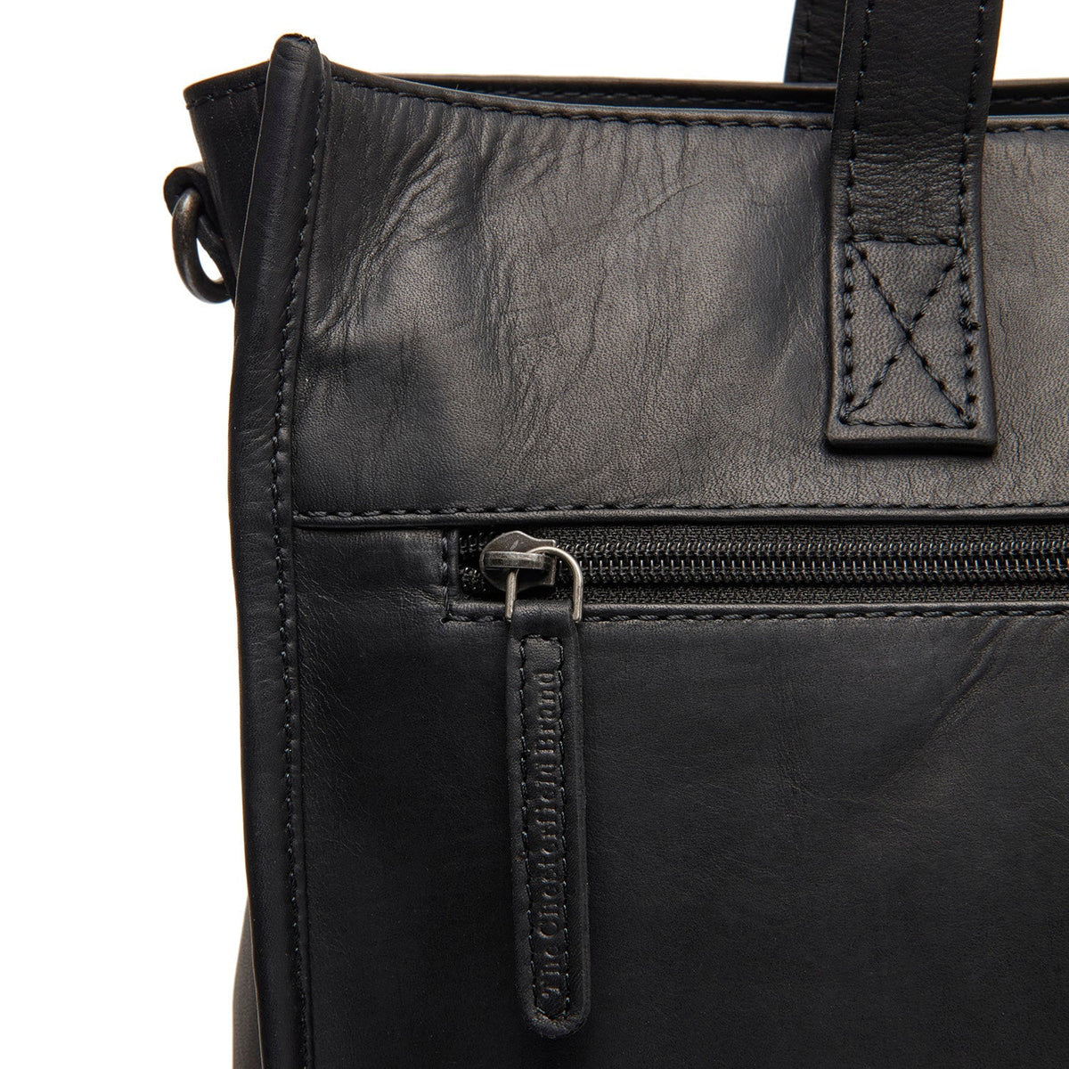 Adana Full-Grain Leather Tote Bag - Structured Side Profile Showing Gusset Depth & Expansion Capacity